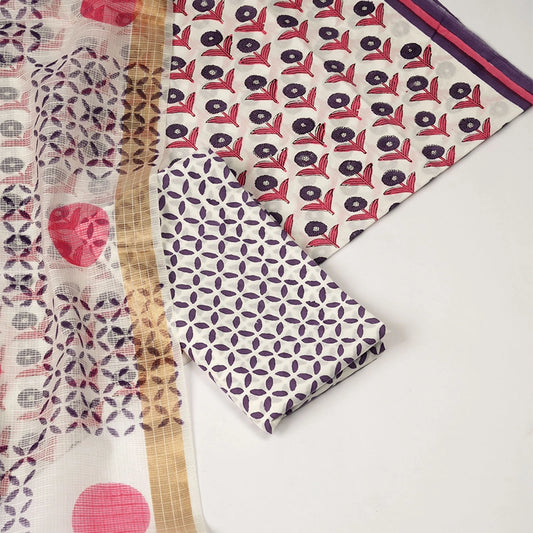 Pushpika - Unstiched salwar suit material